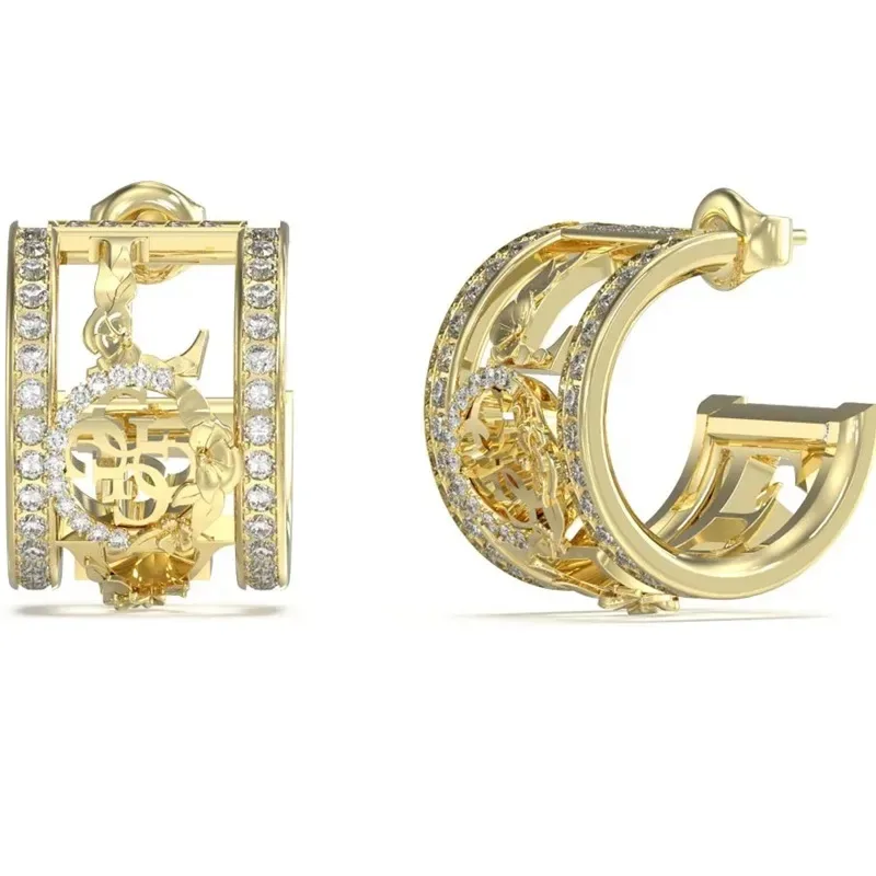 Guess Stainless Steel Σκουλαρίκια 4 Love JUBE05036JWYGT/U JUBE05036JWYGT/U Ατσάλι