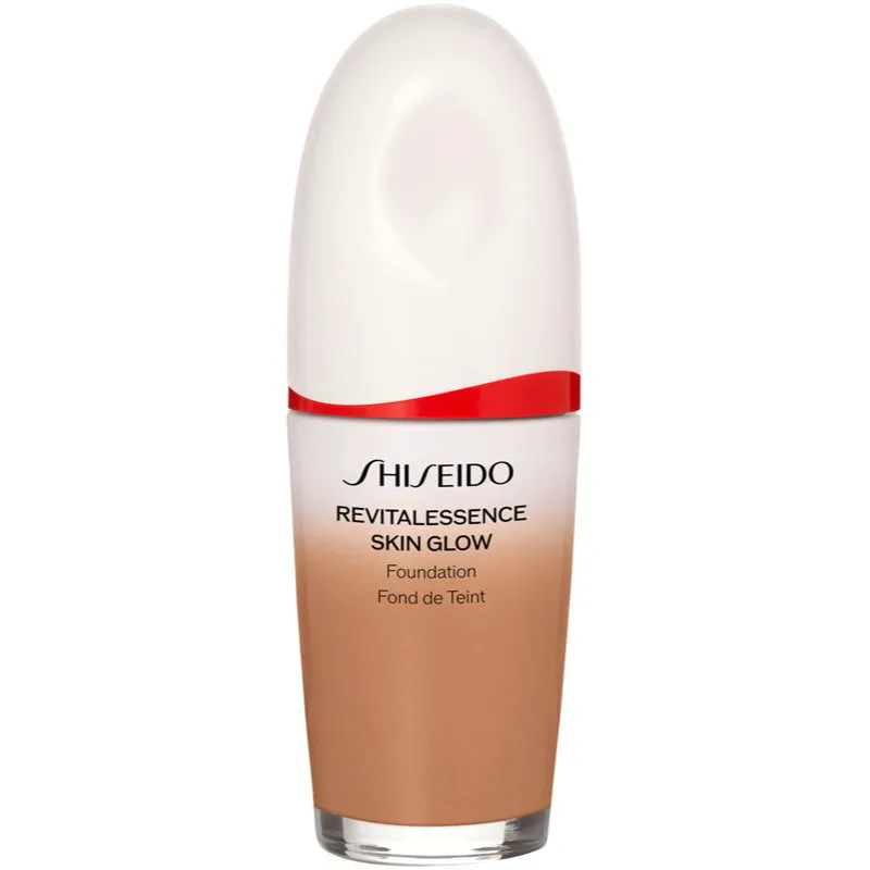 Shiseido Revitalessence Skin Glow Foundation ελαφρύ μακιγιάζ με λαμπρυντική επίδραση SPF 30 απόχρωση Sunstone 30 ml