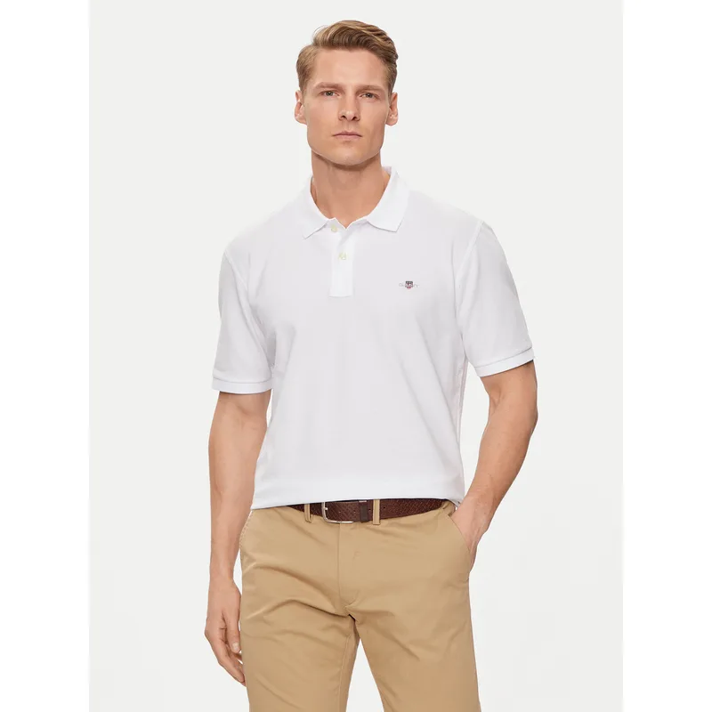 Gant Polo Shield 2210 Λευκό Regular Fit
