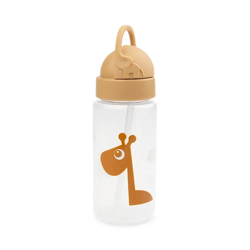 Πλαστικό Παγούρι με Καλαμάκι Done By Deer Raffi Mustard 350ml BR76442