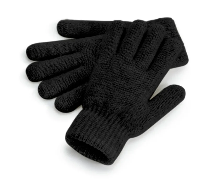 Γάντια Cosy Ribbed Cuff B387 Beechfield Black Marl