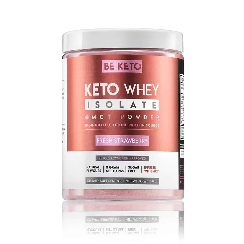 Beketo Κέτο Ρόφημα Πρωτεΐνης Whey με Φράουλα & MCT (300g)