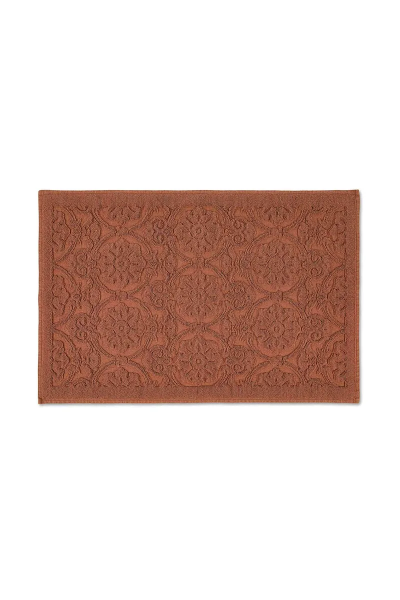 Coincasa χαλάκι μπάνιου με ανάγλυφο σχέδιο 84 x 54 cm - 007359839 Καφέ