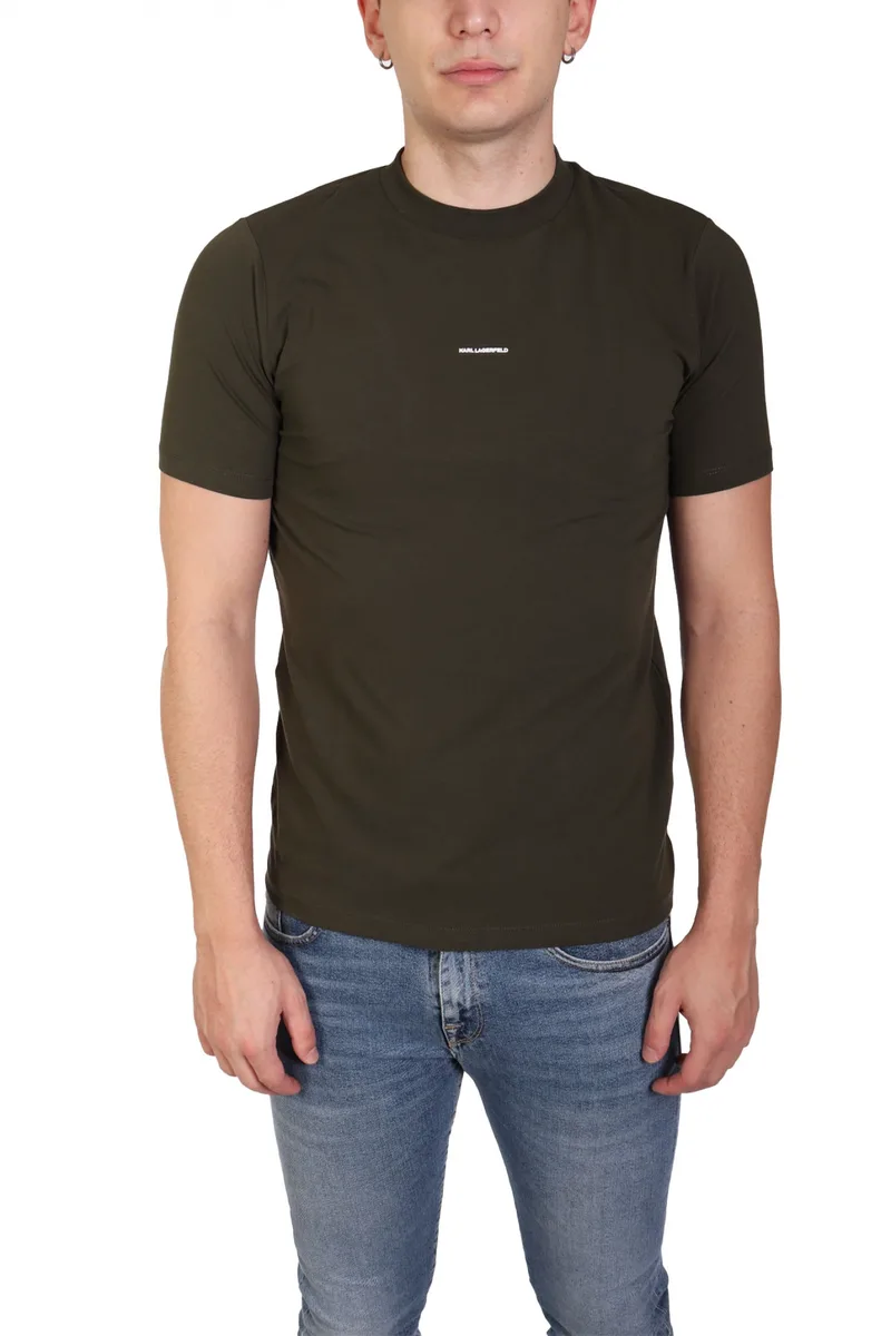 KARL LAGERFELD T-SHIRT LOGO ΧΑΚΙ