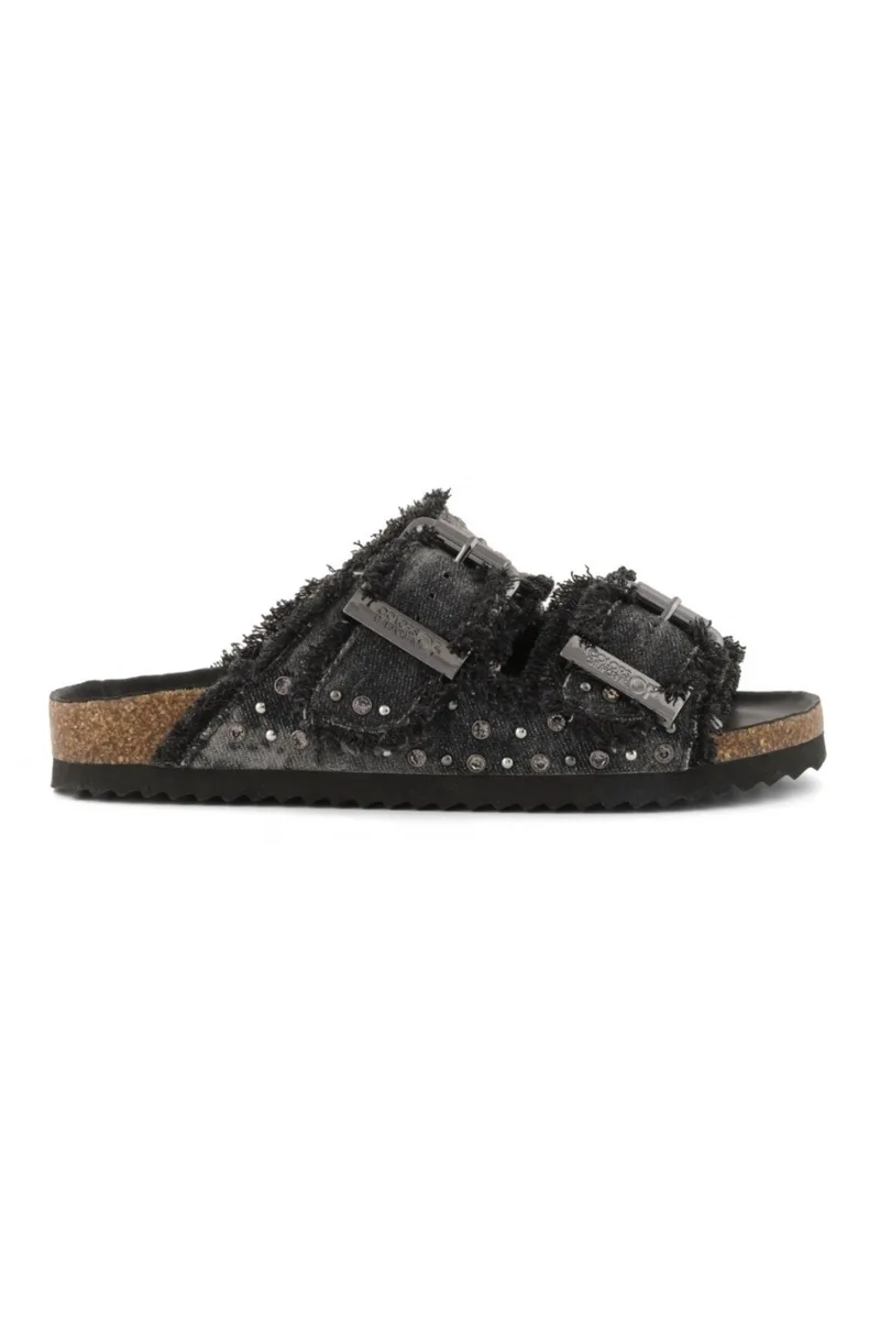 COLORS OF CALIFORNIA Σανδάλια - Πέδιλα DENIM SANDAL WITH STUDS(new code BIO406NN) - BLACK-HC.BIO406N-BLACK