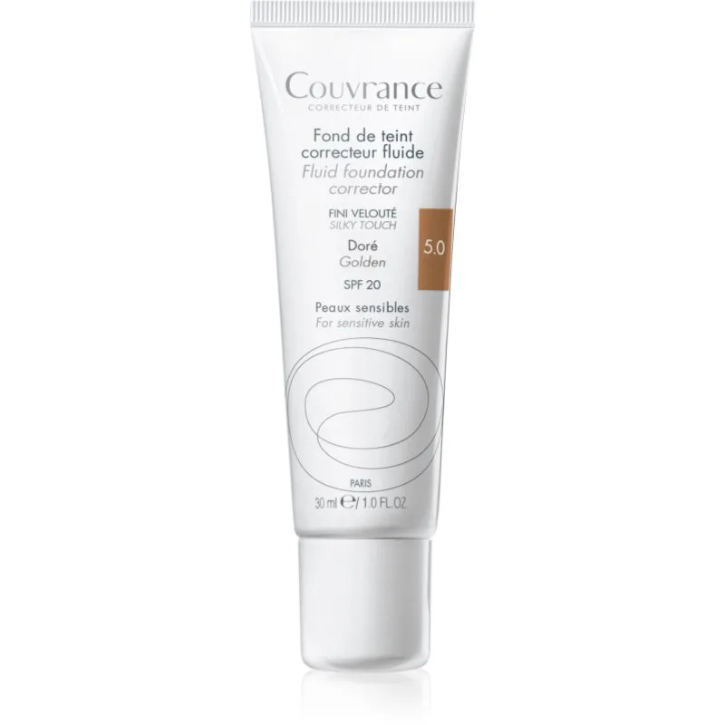 Avène Couvrance Fluid Foundation Corrector υγρό καλυπτικό μεικ απ SPF 20 απόχρωση 5.0 Golden 30 ml