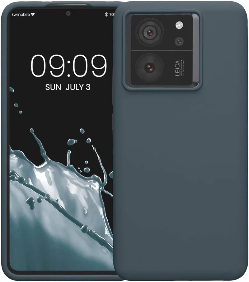 KWmobile Soft Flexible Rubber Cover - Θήκη Σιλικόνης Xiaomi 13T / 13T Pro - Dark Slate (KWM000020IT004C)