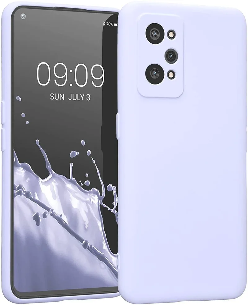 KWmobile Soft Slim Flexible Rubber Cover with Camera Protector - Θήκη Σιλικόνης Realme GT Neo 3T με Πλαίσιο Κάμερας - Light Lavender (59246.139)