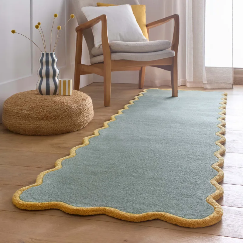 Scalloped Elsie Duck Egg/Ochre Runner