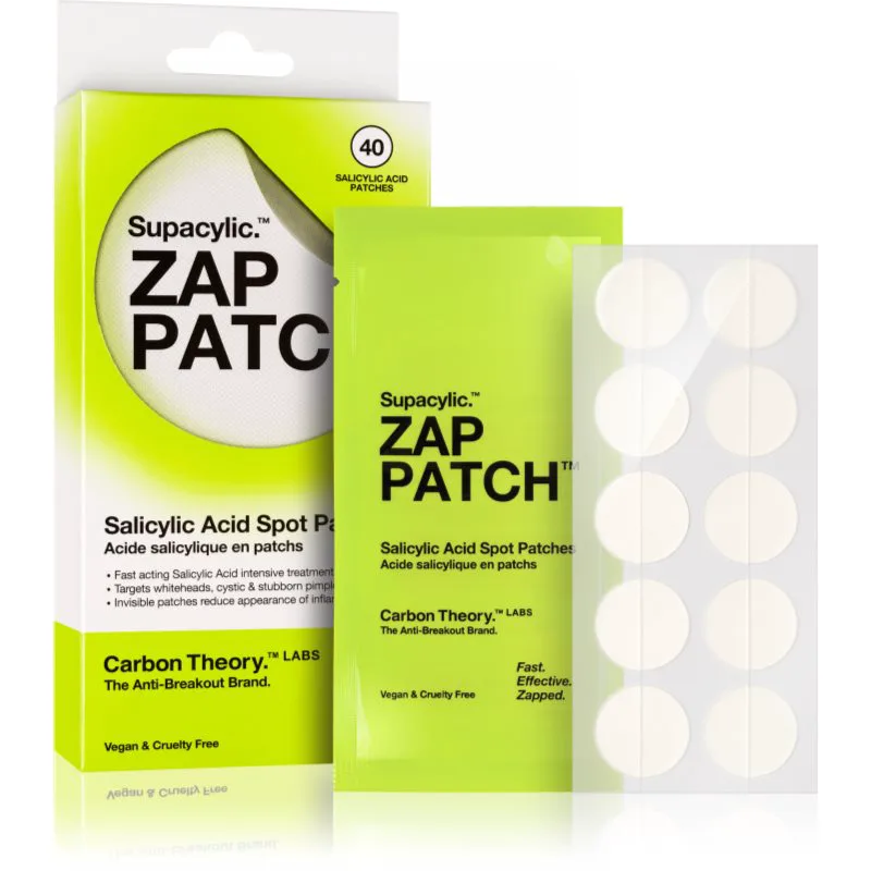 Carbon Theory Zap Patch έμπλαστρα για προβληματκή επιδερμίδα κατά της ακμής 40 τμχ