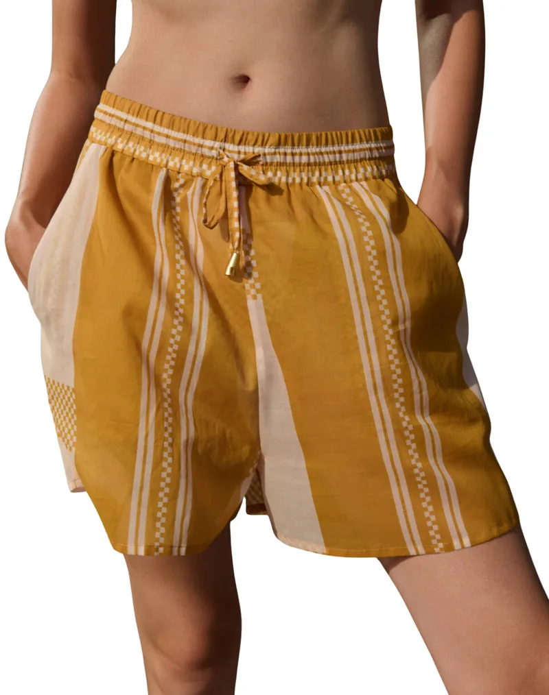 Sophie Deloudi - Βερμούδα Γυναικεία Tropical Shorts-Vista Χρυσό