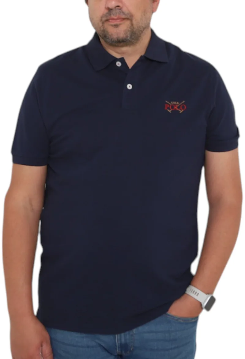 Μπλούζα Polo USA POLO CLUB Sleeve Polo-Shirt 1002-NAVY Ανδρικό