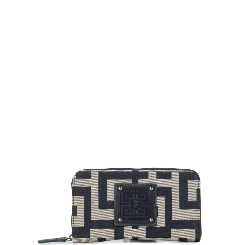 Πορτοφόλια γυναικεία Ames Bags Μπεζ-Μαύρο 200 Ames Wallet Medium 100