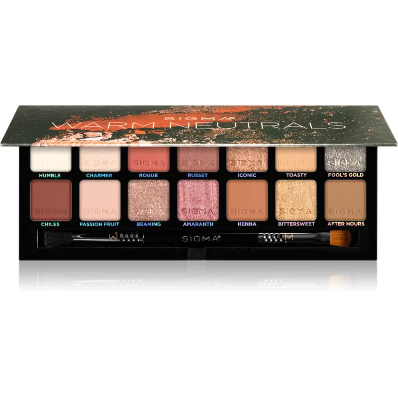 Sigma Beauty Warm Neutrals Eyeshadow Palette παλέτα με σκιές ματιών 25.5 γρ