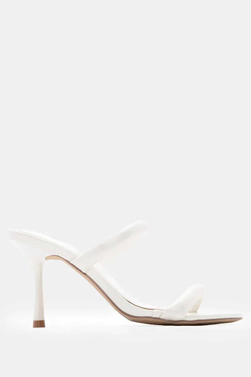 LUIGI DESIGN - Mules με Διπλά Λουράκια - Λευκό