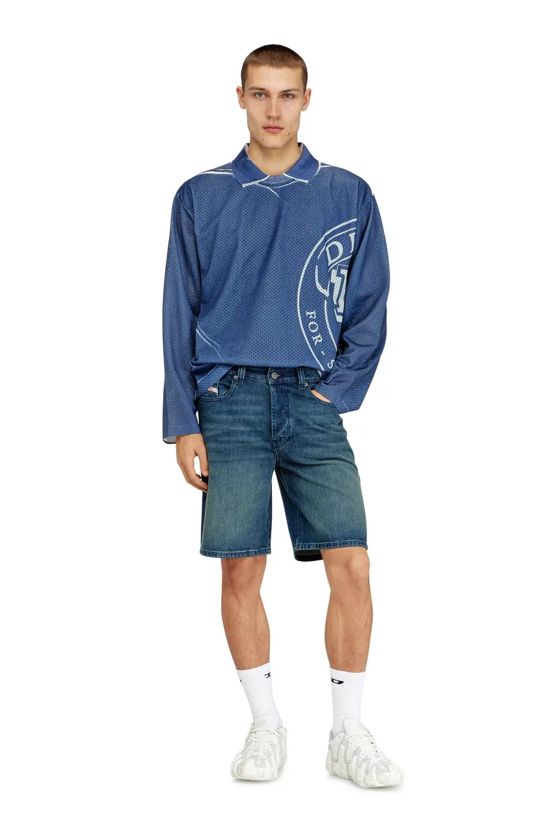 Diesel ανδρική denim βερμούδα πεντάτσεπη "Regular-Short" - S26A064300BEBK Denim Blue Σκούρο