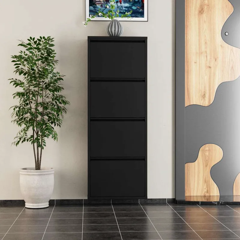 Παπουτσοθήκη 4 Piece Metal - Black 159Orn1106 (50x136x15 cm)