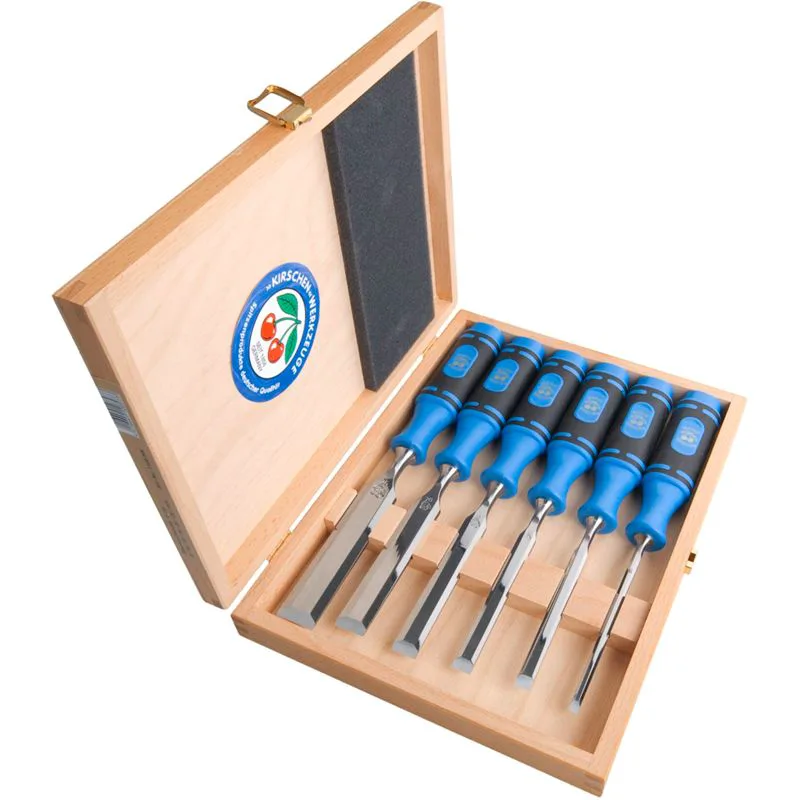 Kirschen Firmer Chisel Set 6pcs 1108 HK in wooden box 1108000