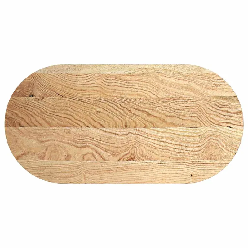 vidaXL Επιφάνεια Τραπεζιού Οβάλ 120x60x2 εκ. από Μασίφ Ξύλο Δρυός