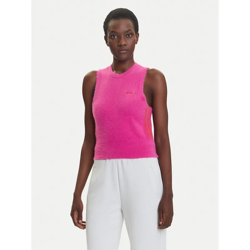 adidas Τοπ JW3648 Ροζ Slim Fit