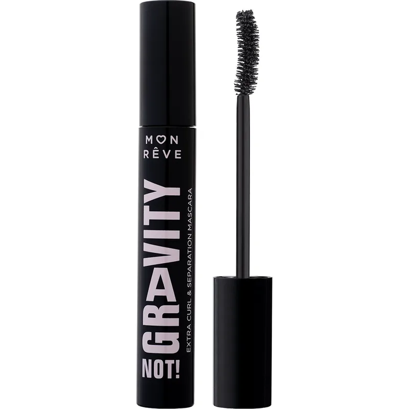 Mon Reve Gravity Not! Mascara Μάσκαρα για Έντονο Όγκο & Διαχωρισμό με Βουρτσάκι Ακριβείας σε Μαύρο Χρώμα 12ml - 01 Black