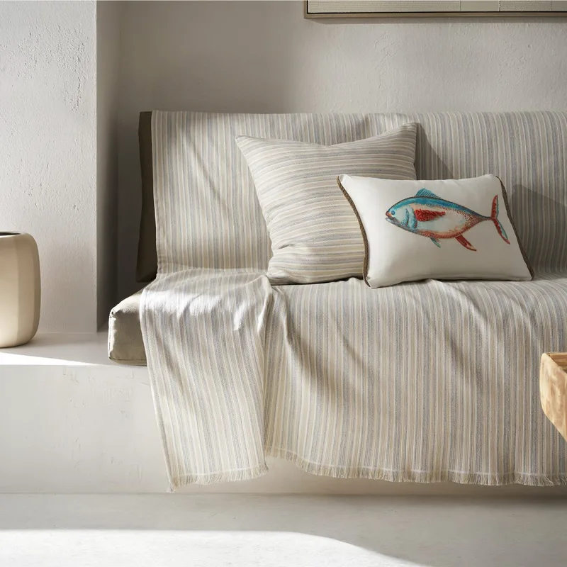 Ριχτάρι Πολυθρόνας (180x180) Gofis Home Nymeria Light Grey 574/15