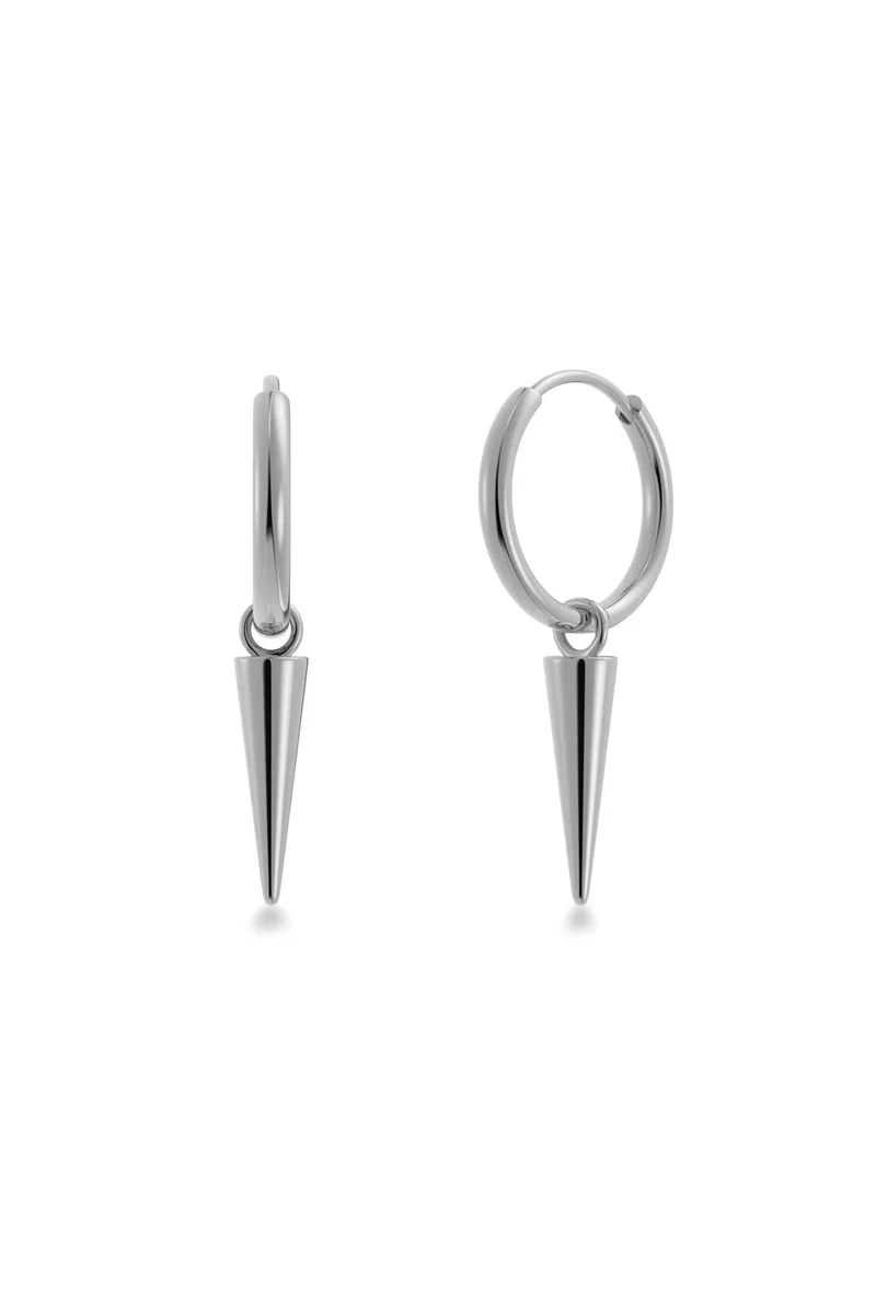 EDBLAD γυναικεία σκουλαρίκια "Peak Hoops Steel" - 124726