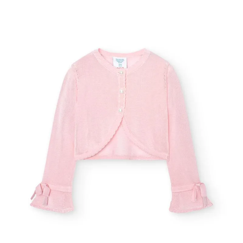 Ζακέτα-μπολερό πλεκτή κορίτσι Boboli-708005-3850-Pink