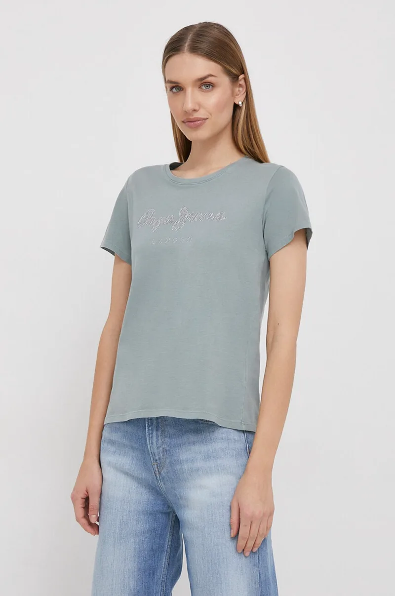 Βαμβακερό μπλουζάκι Pepe Jeans HAILEY