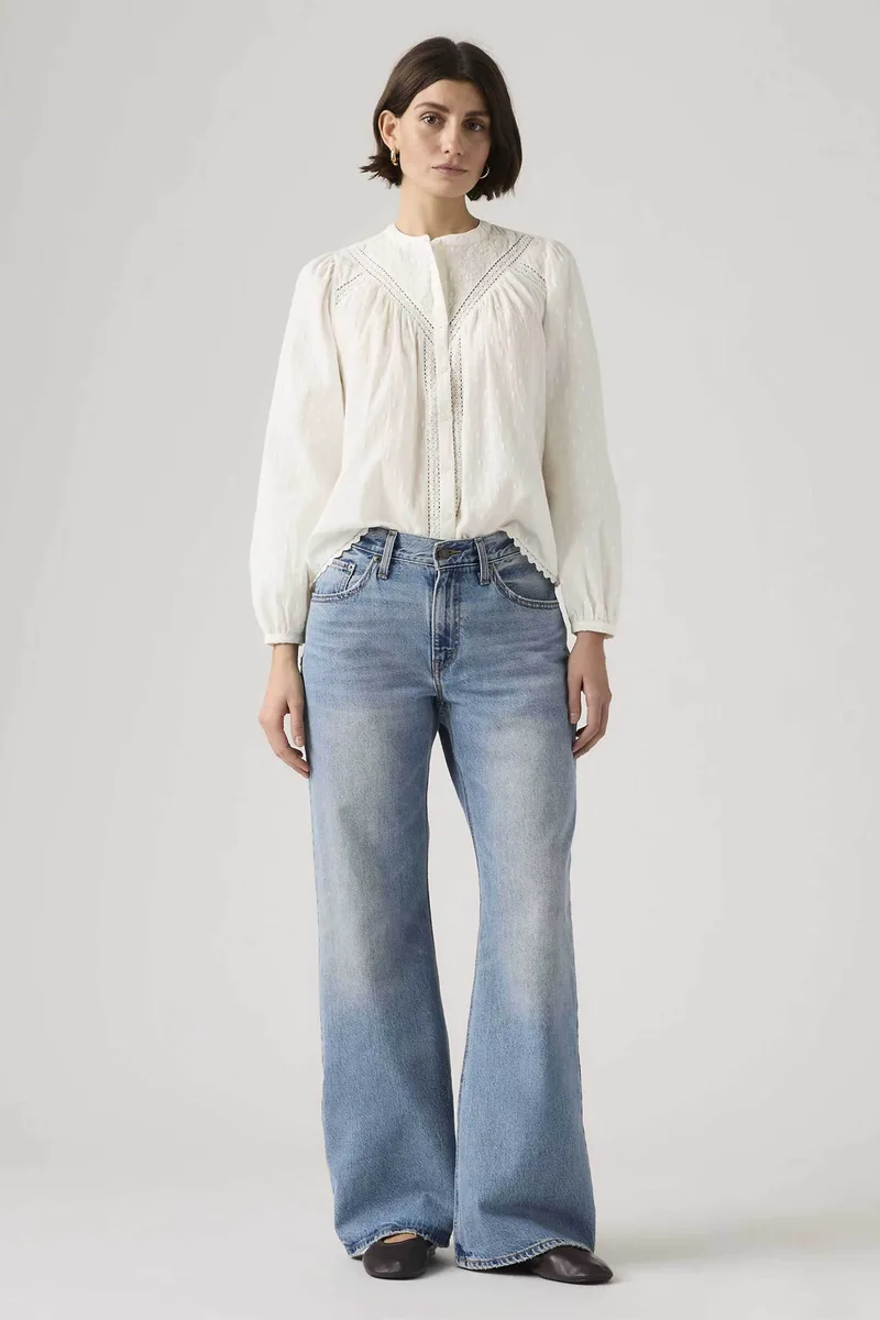 Levi's® γυναικείο τζιν παντελόνι πεντάτσεπο Loose Bootcut Fit "Baggy Dad" - 005DO0000 Denim Blue Ανοιχτό