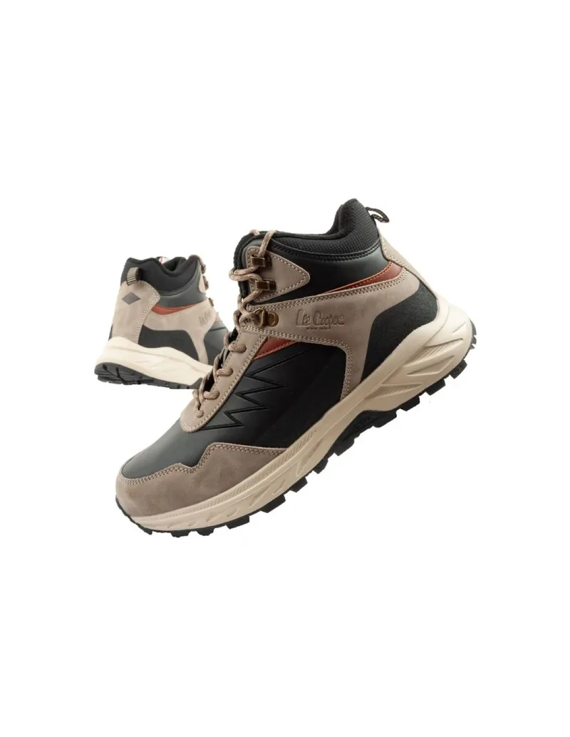 Lee Cooper men's winter hiking boots insulated highankle beige black