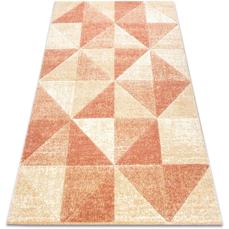 Χαλιά Rugsx Χαλί FEEL 5672/17911 Τρίγωνα μπεζ/Ϡ140x190 cm