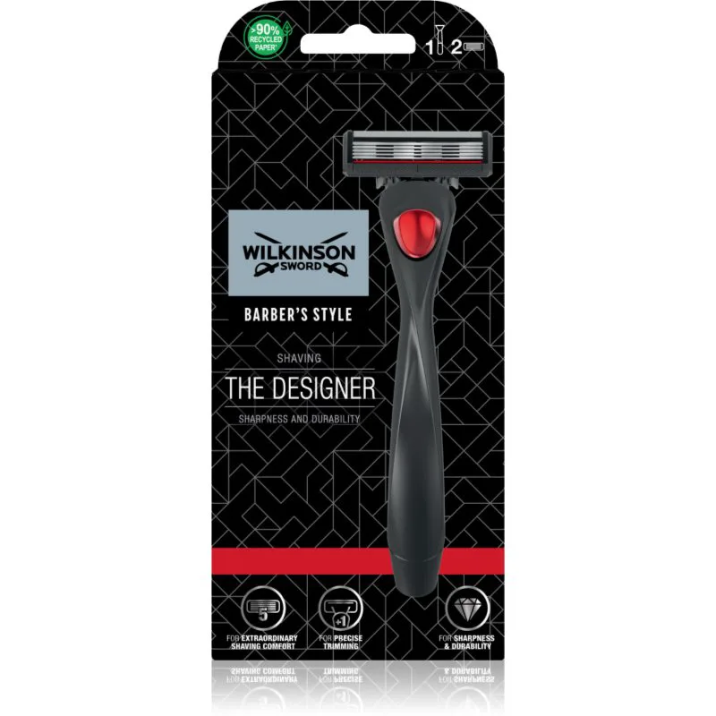 Wilkinson Sword Barber's Style The Architect ξυριστική μηχανή + ανταλλακτικές κεφαλές 2 τεμ