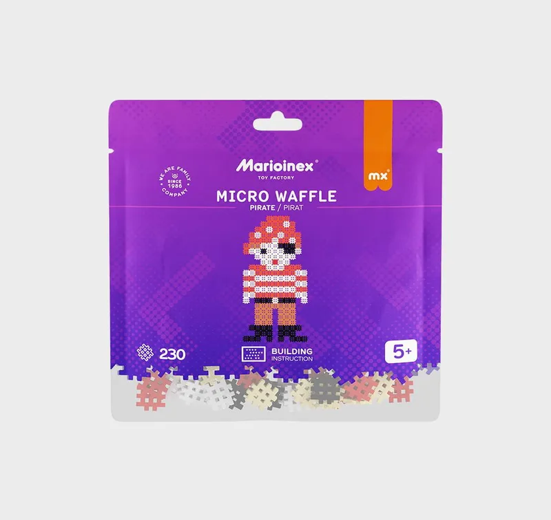 Παιχνίδι με τουβλάκια Marioinex Micro Waffle - Pirate (230 τμχ.)