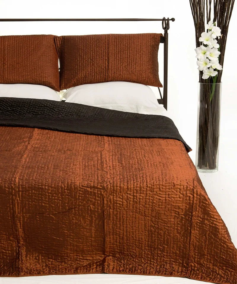 Σετ Κουβερλί Υπέρδιπλο Silk Fashion 6330 Κεραμιδί 220x240
