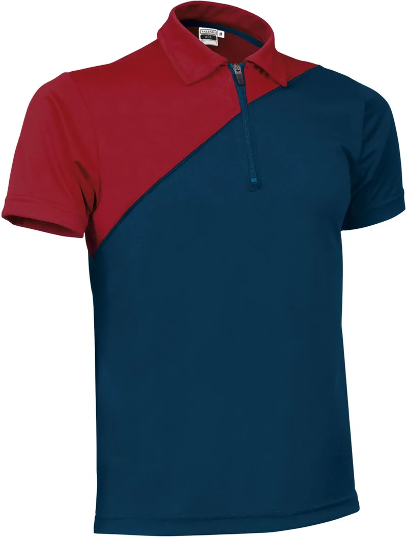 Κοντομάνικο Polo Shirt ACE Valento POVAACEMR Orion Navy Blue-Lotto Red