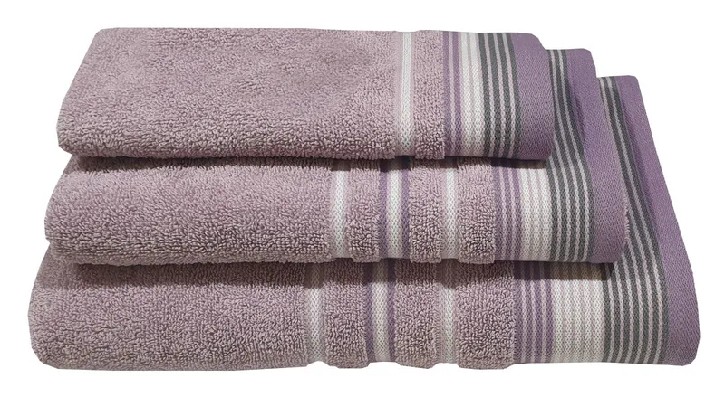 Πετσέτα Χεριών ΚΟΜΒΟΣ Satin Stripe 450 Lilac 30x50