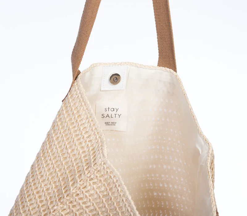Τσάντα Θαλάσσης Nef-Nef Sandre Ecru/Natural 50x38x36x14