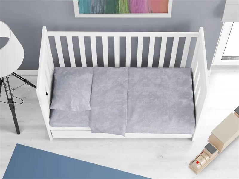 Κατωσέντονο Κούνιας Με Λάστιχο Dimcol Shadow 621 Light Grey 70x140+15