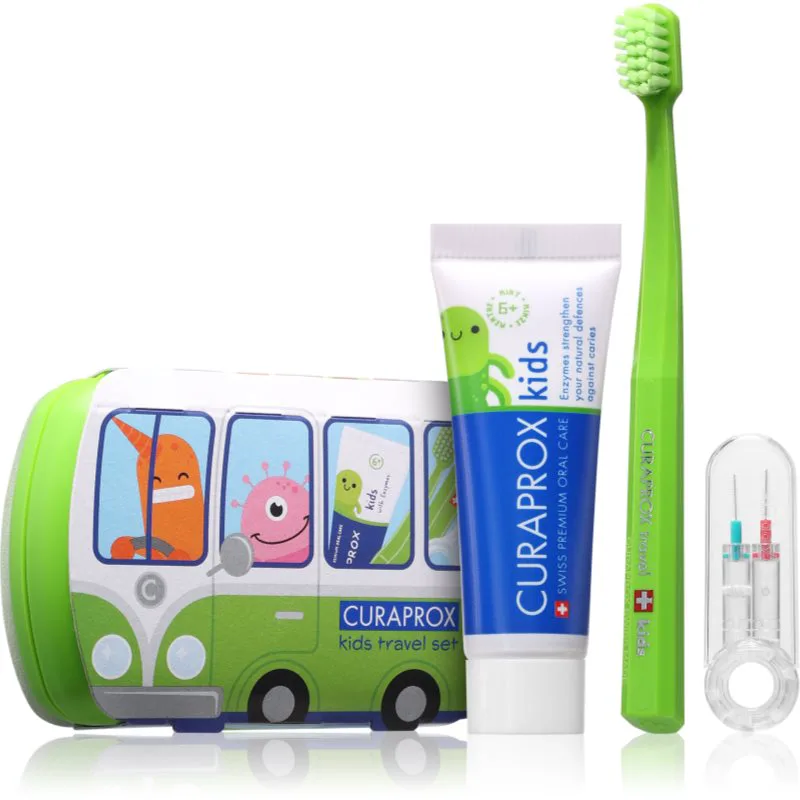 Curaprox Kids Travel Set ταξιδιωτικό σετ σε δόντια, γλώσσα και ούλα για παιδιά 1 τμχ
