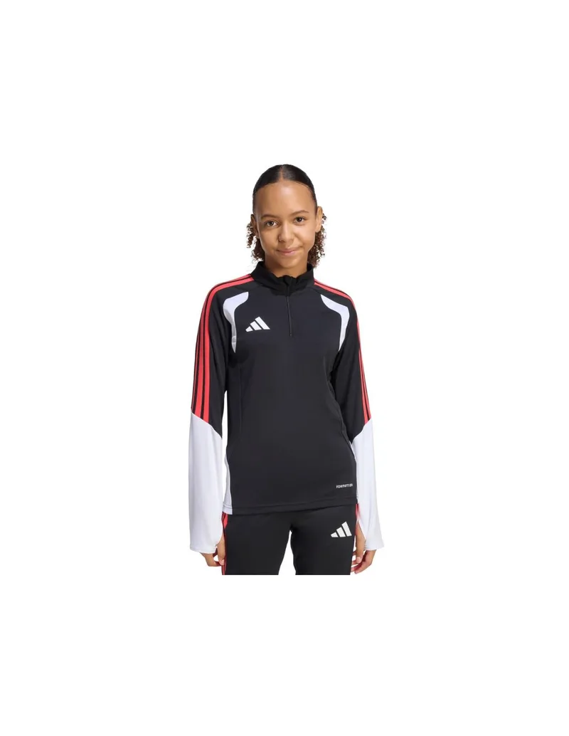 adidas Tiro 26 Competition Training Top Kids Sweatshirt Black White and Red KC3783