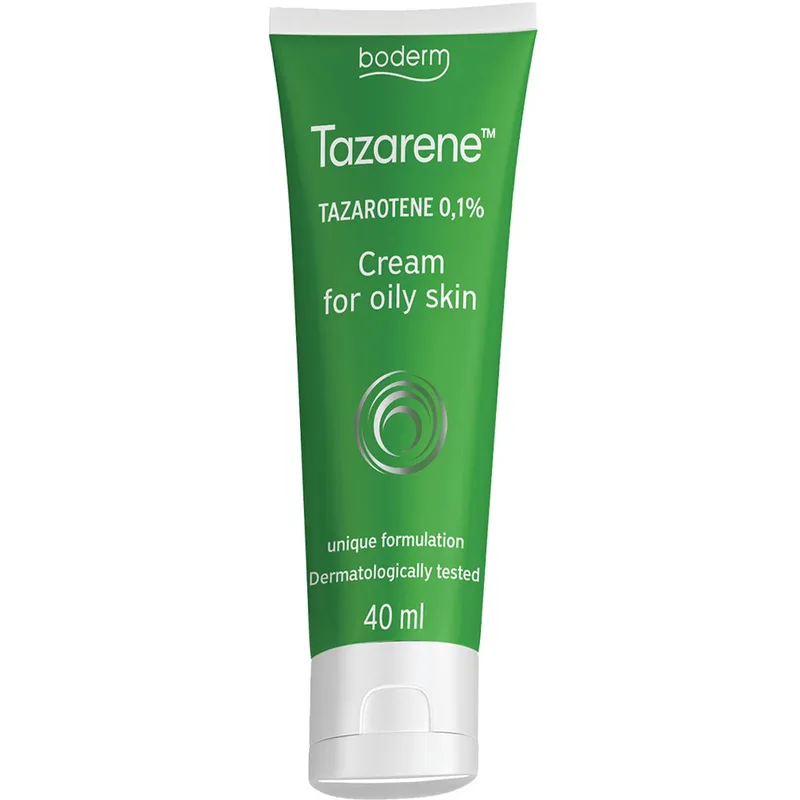 Boderm Tazarene 0.1% Oily Skin Cream Ενυδατική Κρέμα Τοπικής Εφαρμογής για Λιπαρές, με Τάση Ακμής Επιδερμίδες 40ml