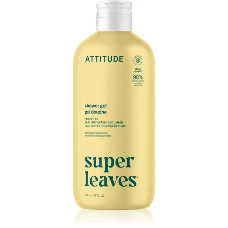 Attitude Super Leaves Earl Grey & Fresh Cucumber τζελ για ντους 473 ml
