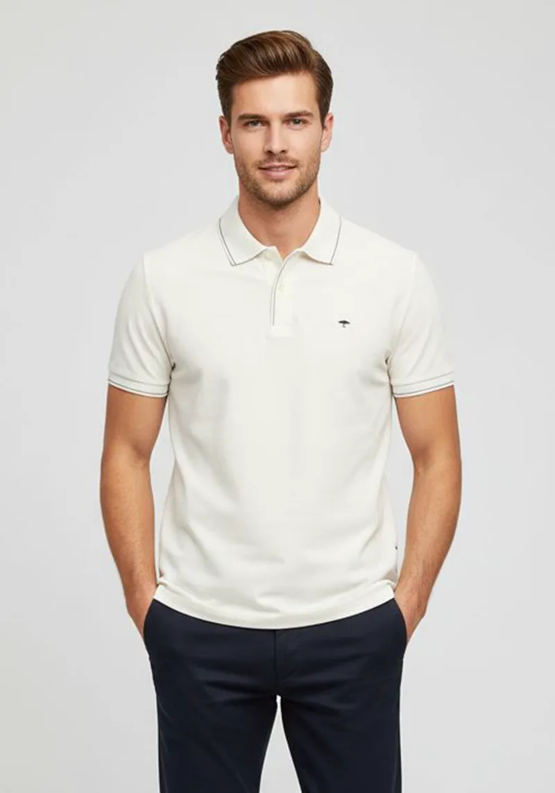 Fynch Hatton Polo Μπλούζα Supima - 1503 1702 824 New Offwhite