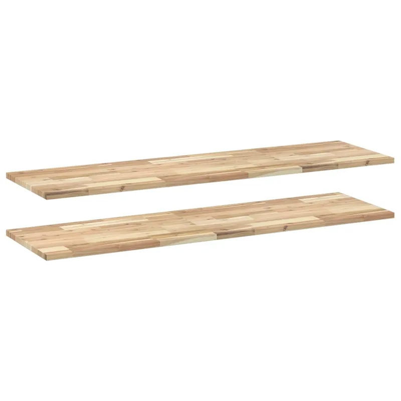 vidaXL Ράφια Κρεμαστά 2 Τεμ. 140x40x2εκ Ακατέργαστο Μασίφ Ξύλο Ακακίας