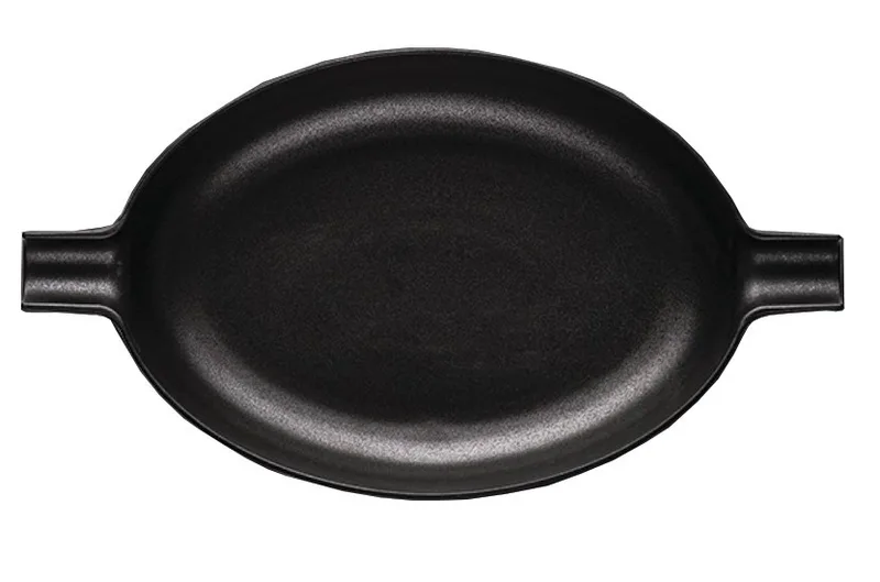 FM Πιατέλα Πορσελάνης Ρηχή Wings Black 30Χ17cm