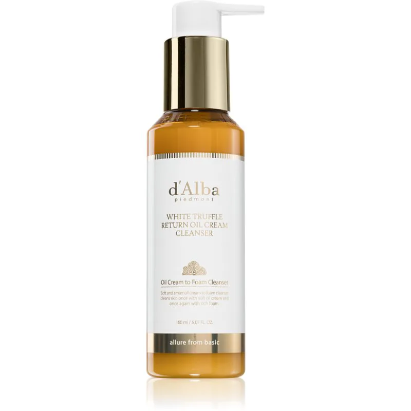 d'Alba White Truffle Return Oil Cream Cleanser ενυδατικό λάδι καθαρισμού για λαμπρότητα και λείανση επιδερμίδας 150 ml