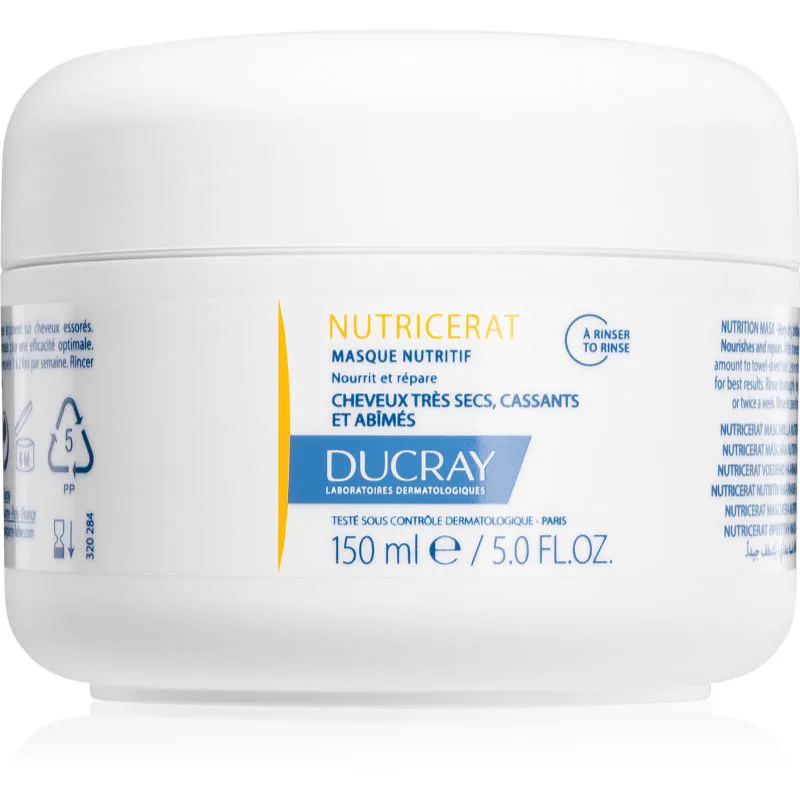 Ducray Nutricerat θρεπτική μάσκα μαλλιών για ξηρά και κατεστραμμένα μαλλιά 150 ml