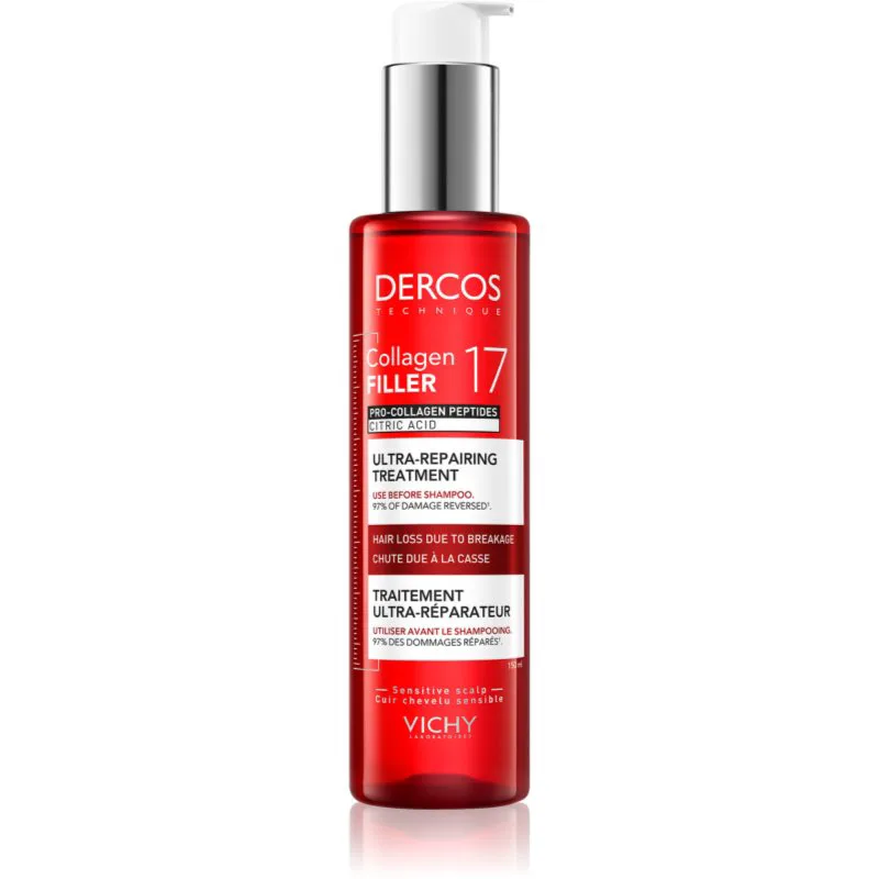 Vichy Dercos Collagen Filler 17 αναγεννητική θεραπεία για αδύναμα μαλλιά που είναι επιρρεπή σε τριχόπτωση 150 ml