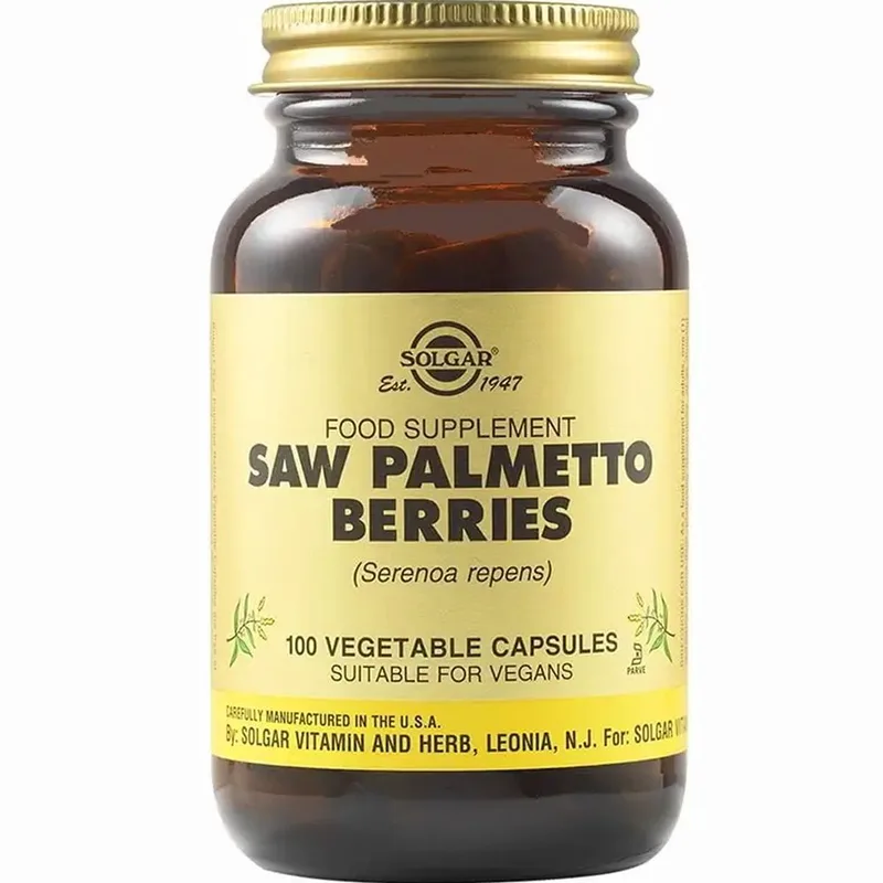 Solgar Saw Palmetto Berries Συμπλήρωμα Διατροφής Εκχυλίσματος Βοτάνου Σαο Παλμέτο για την Αντιμετώπιση Συμπτωμάτων Καλοήθους Υπερπλασίας Προστάτη 100veg.caps